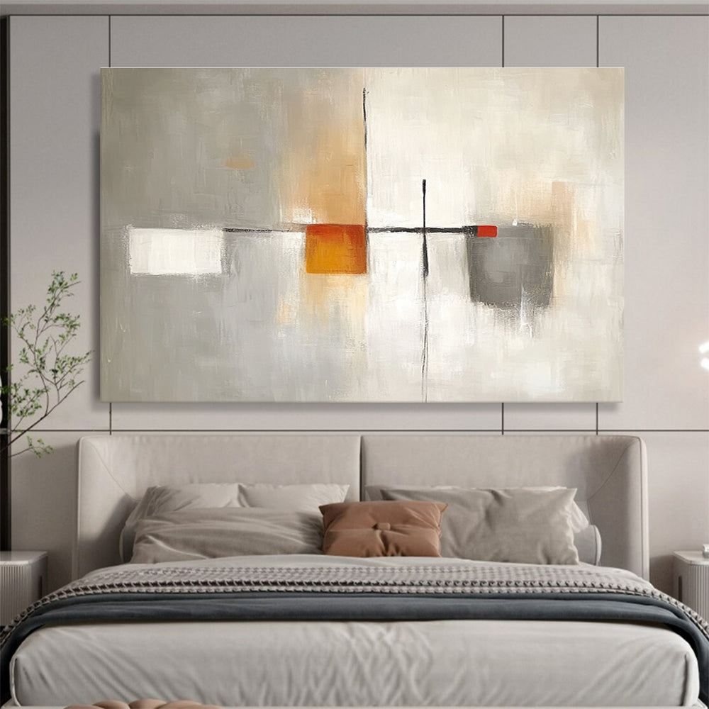 Neutral Tones Abstract Painting with Subtle Accents DYP536