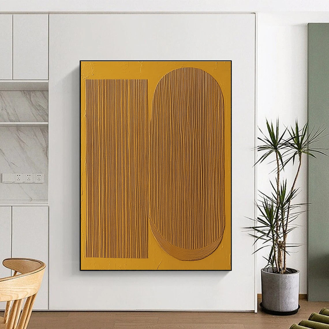 Ribbed - Texture Abstract in Yellow Tones GER309
