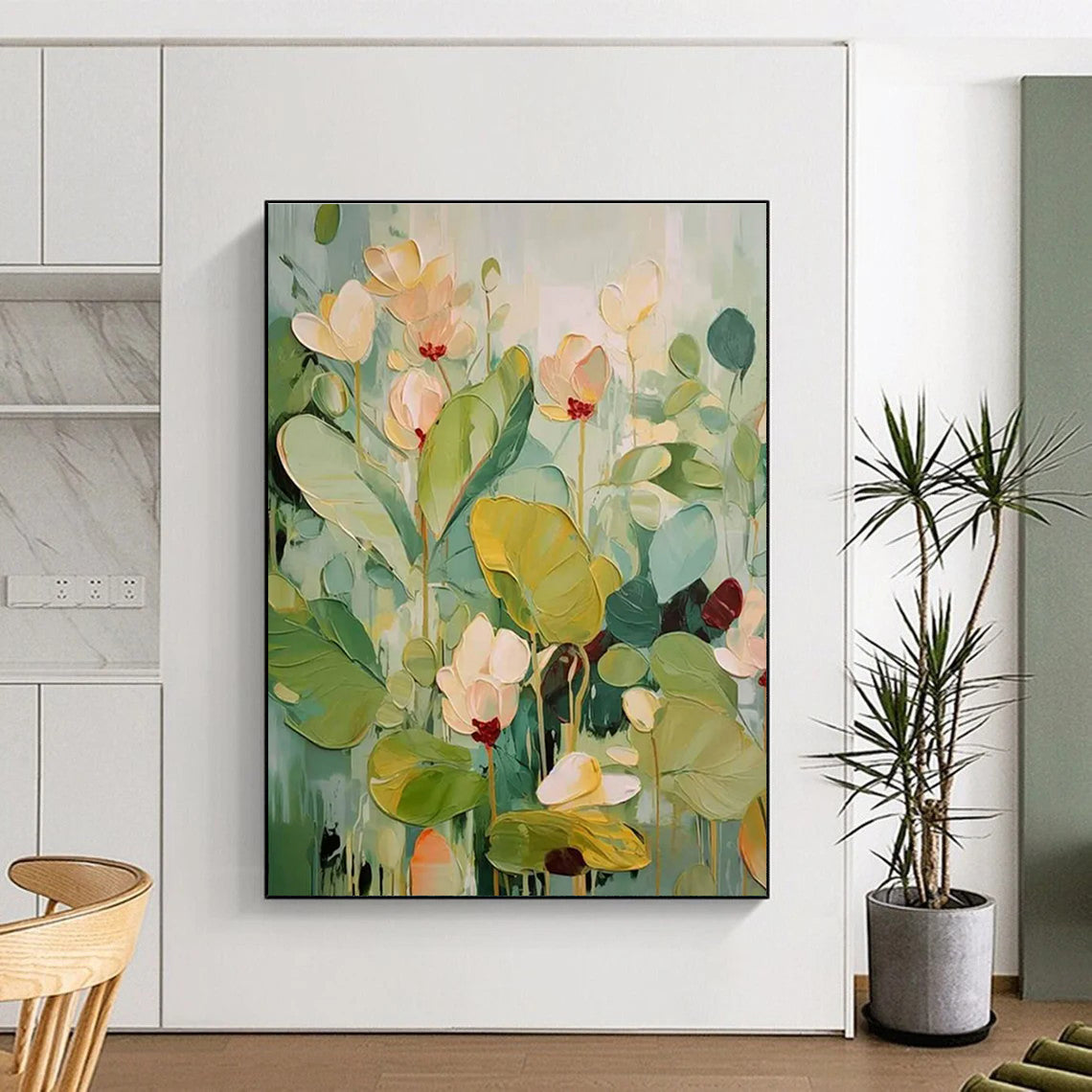 Pastel - colored Flower Field Abstract Painting ADGE084