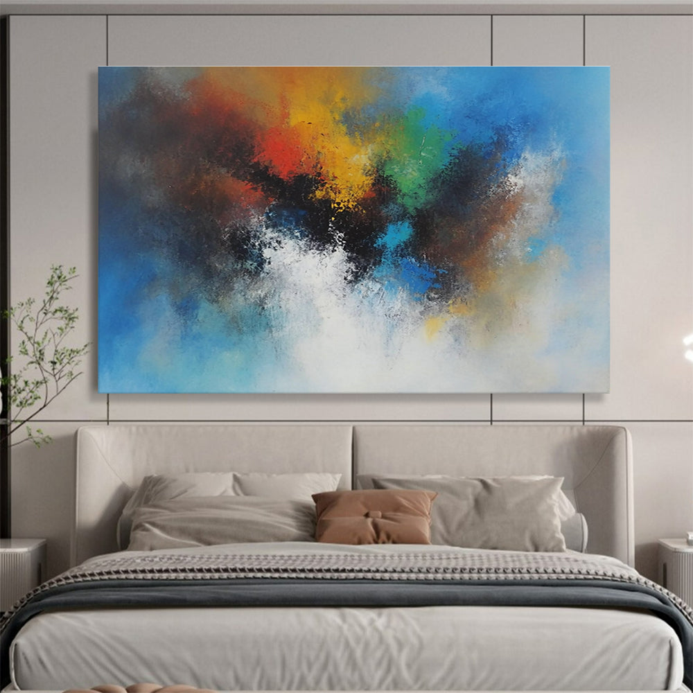 Color Burst Abstract Painting with Vibrant Hues DYP481