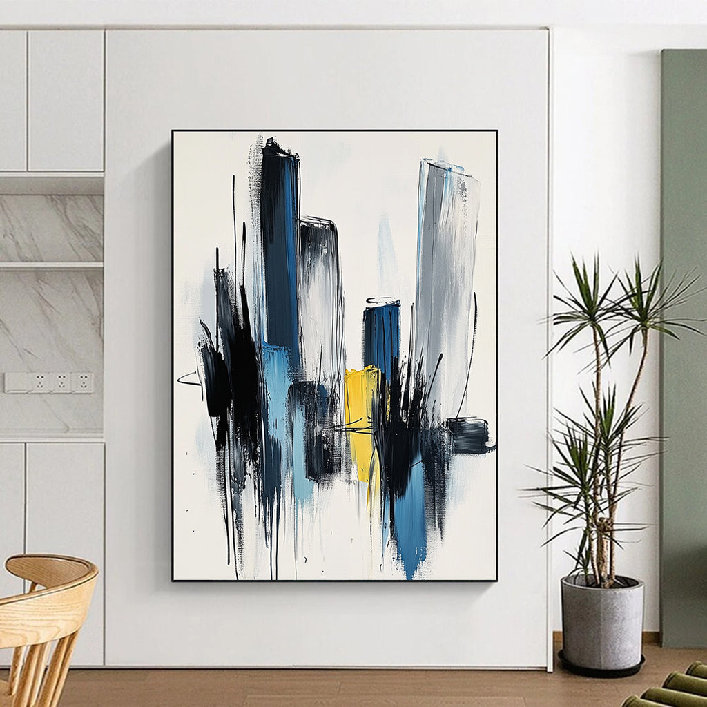 Cityscape Abstract Painting with Vibrant Colors GER444