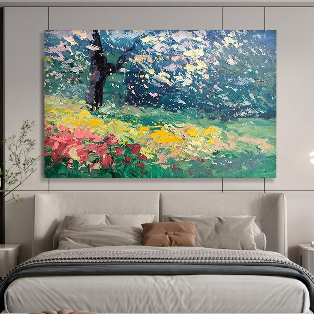 Colorful Spring Garden Abstract Painting THY464