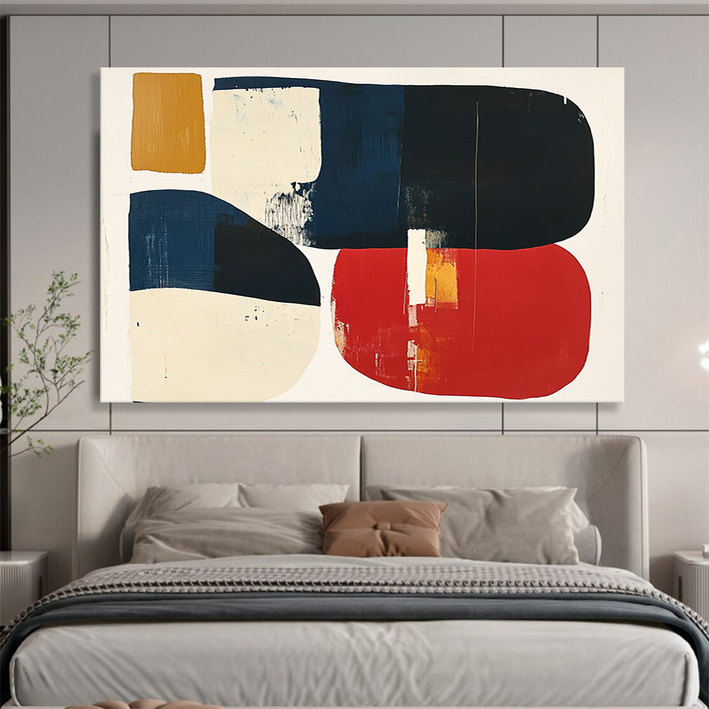Color - Blocked Rounded Shapes Abstract Painting DYP082