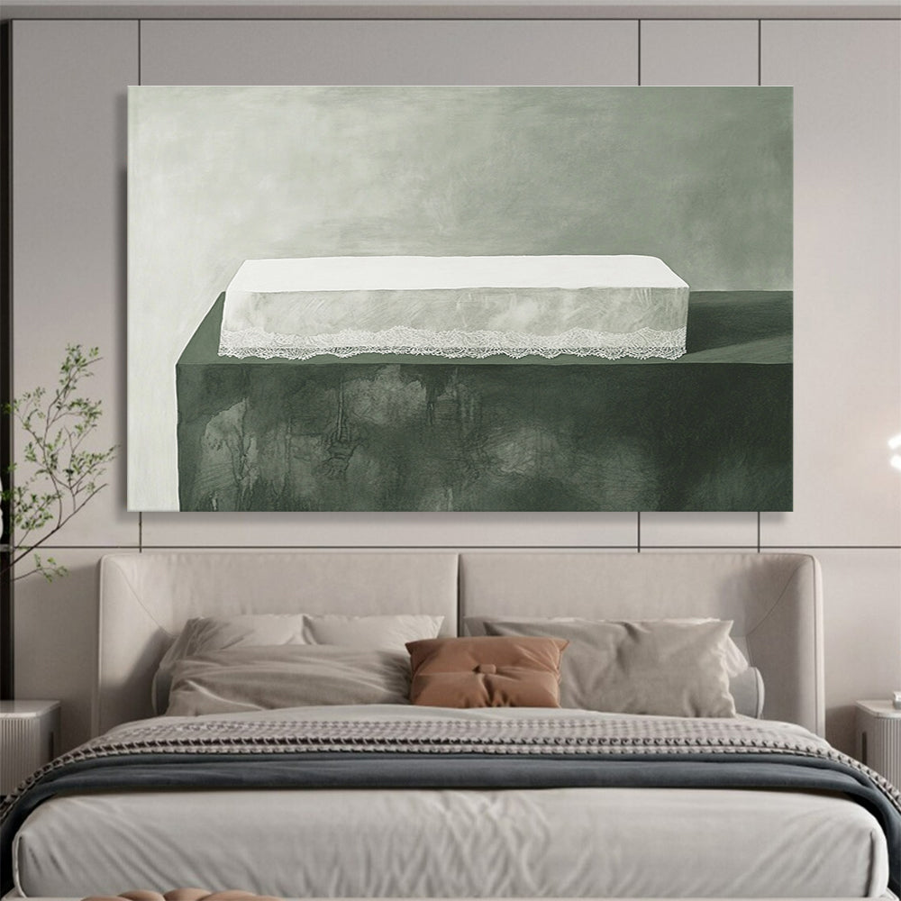 White Lace Box - Minimalist Still Life Painting DYP054
