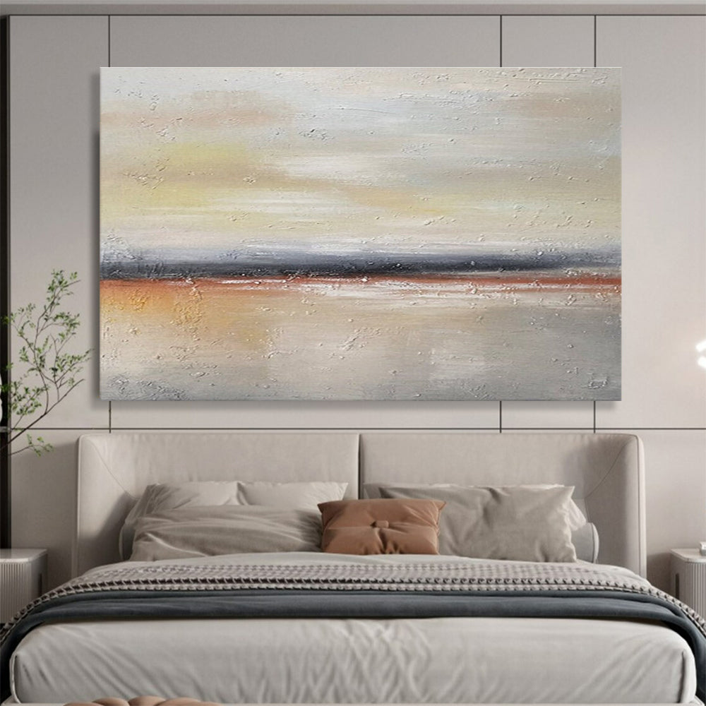 Minimalist Toned Sea Sky Abstract Painting THY018