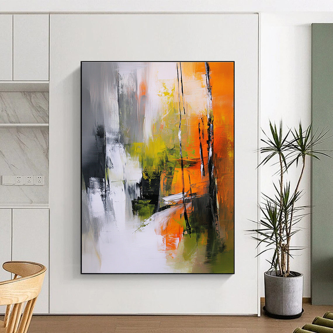 Colorful Forest Abstract Painting with Vivid Impressions GER808