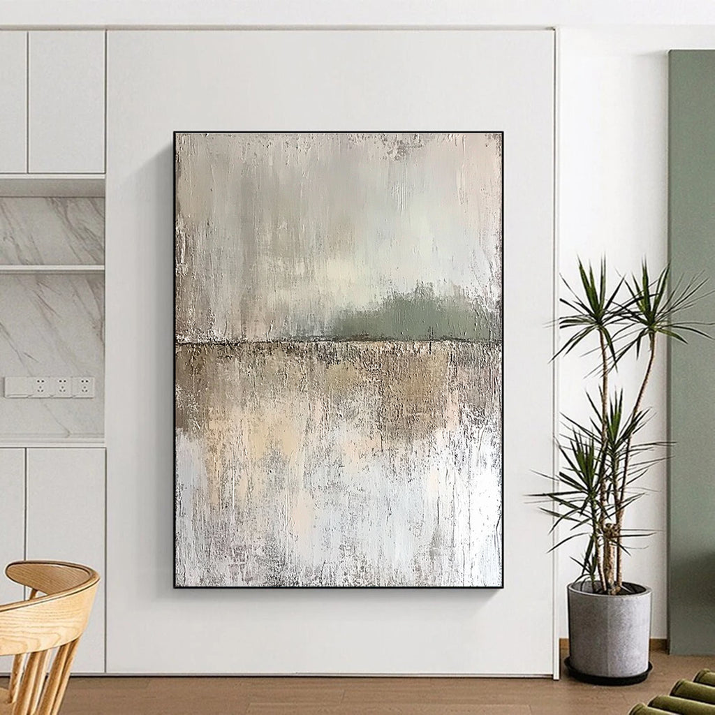 Textured Neutral Abstract Painting with Subtle Shades GER703