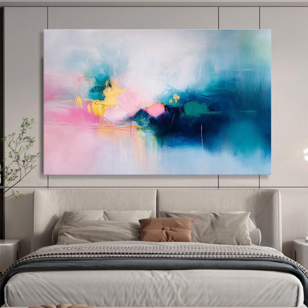 Colorful Abstract Dreamscape Painting with Pastel Hues DYP541