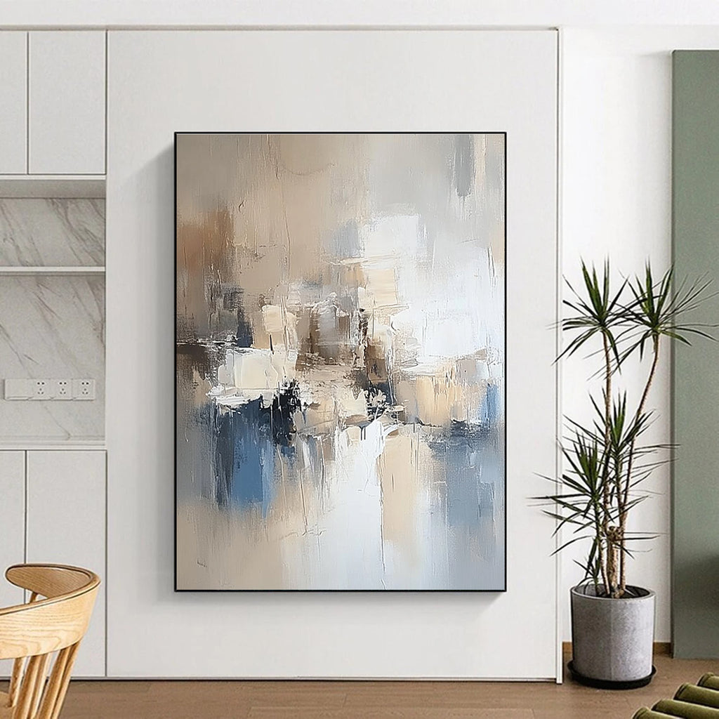 Neutral Tones Abstract Painting with Subtle Shifts GER801