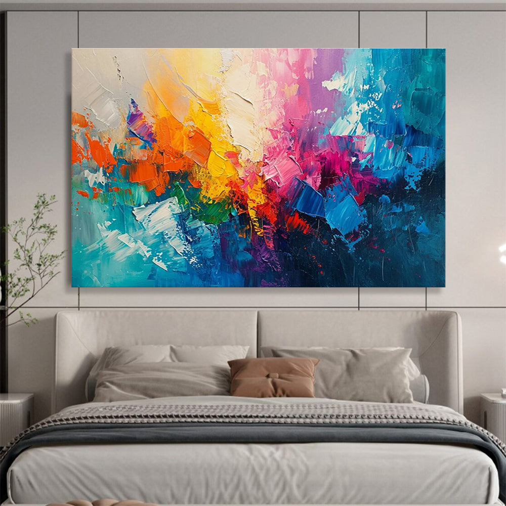 Vivid Colorful Abstract Expressionist Painting THY048