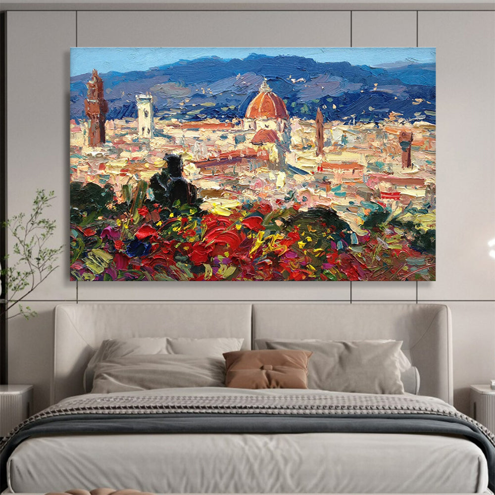 Colorful Florence Cityscape Abstract Painting THY463