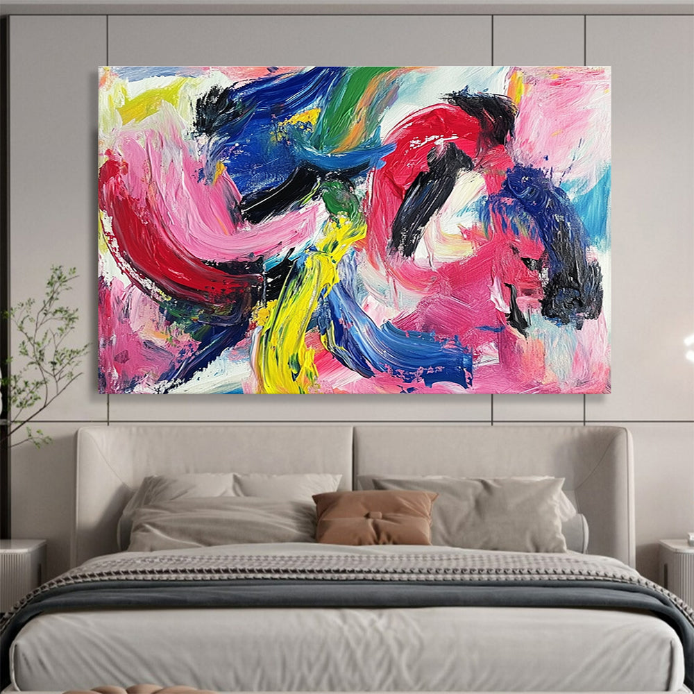 Colorful Expressive Abstract Painting with Bold Brushstrokes DYP326