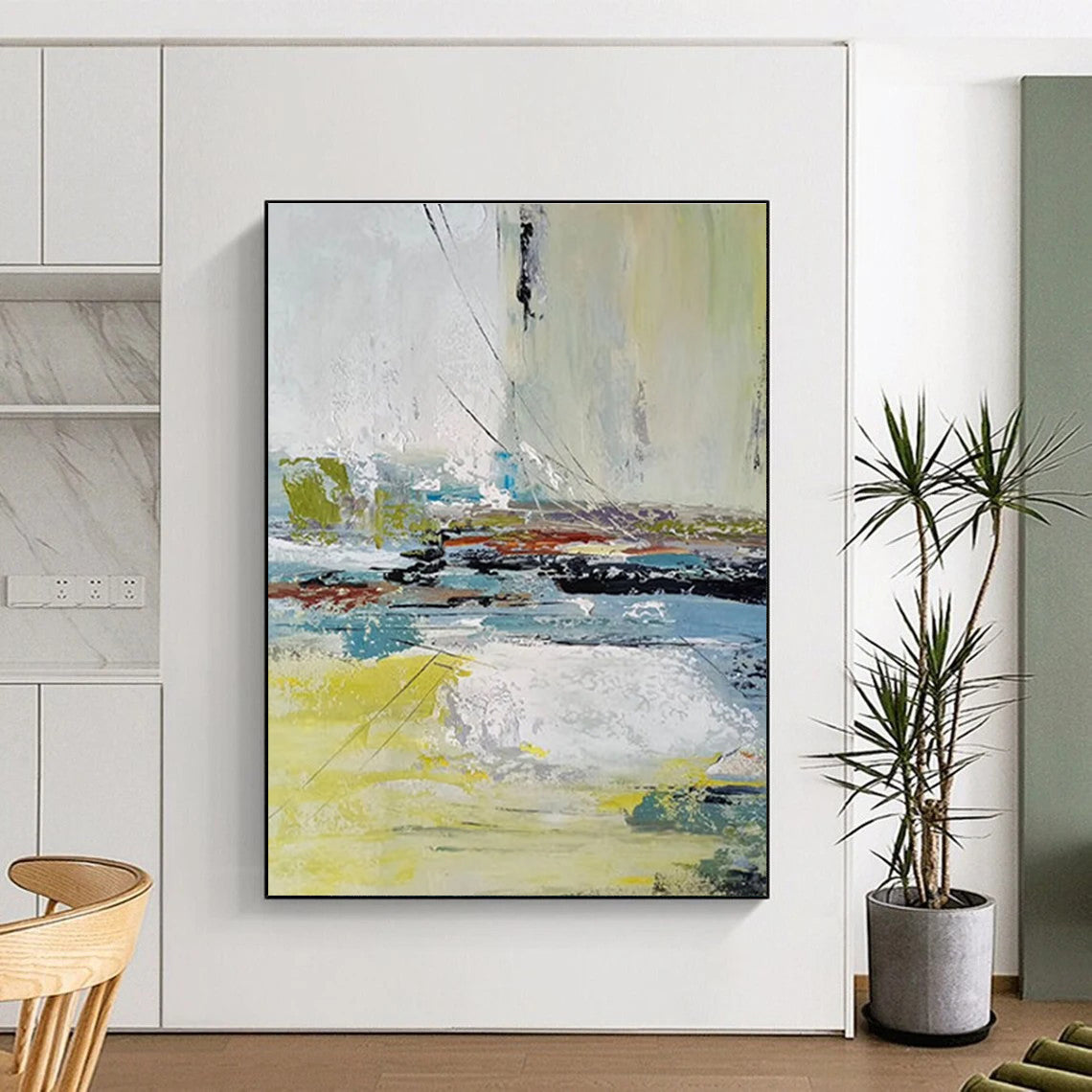 Colorful Splash - style Abstract Painting for Artistic Displays ADGE052