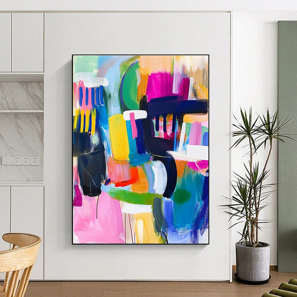 Vivid Color Abstract Painting with Expressive Brushstrokes GER577