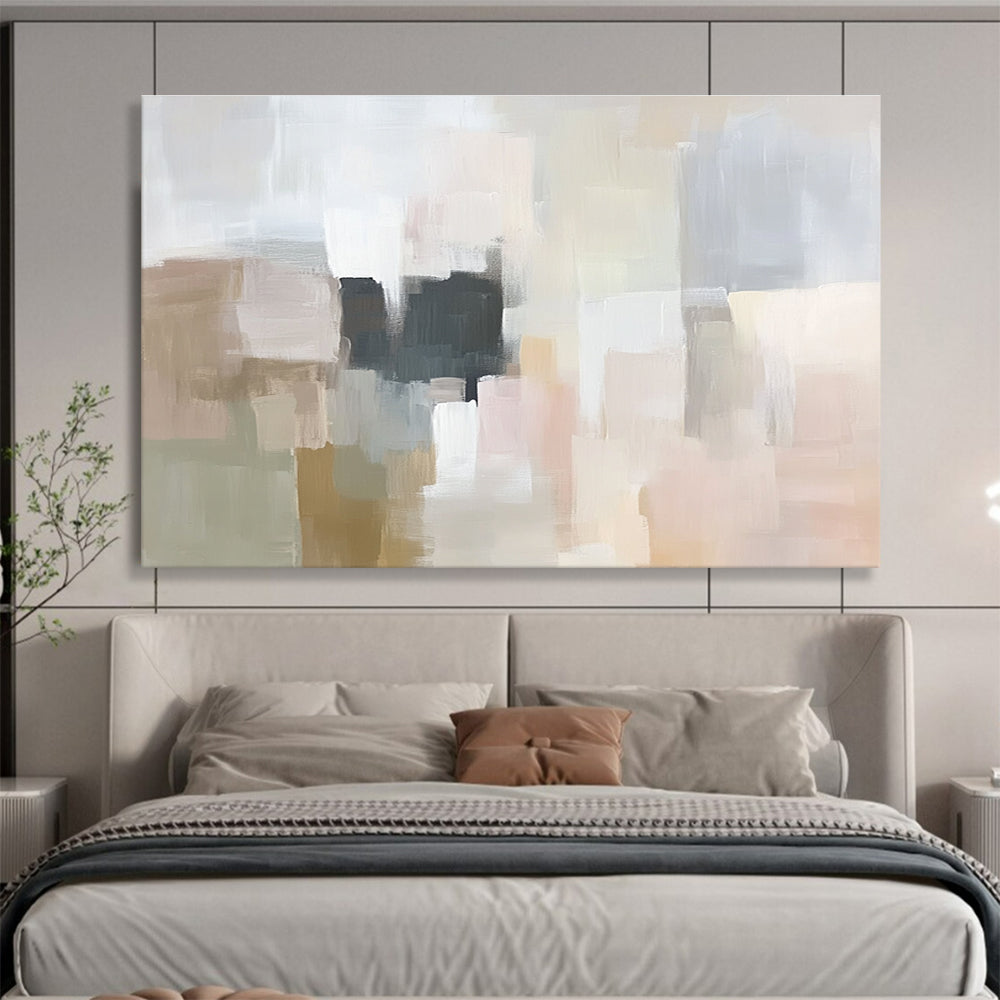 Soft Color Blocks Abstract Painting with Muted Tones DYP220
