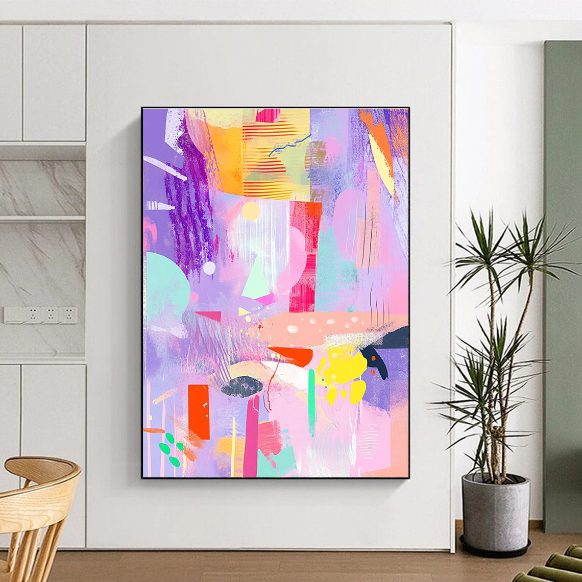 Pastel Colorful Abstract with Purple and Pink Tones GER299