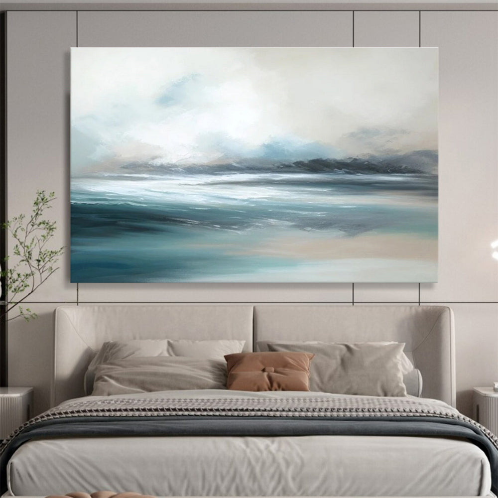 Soft Toned Calm Sea Abstract Painting THY046