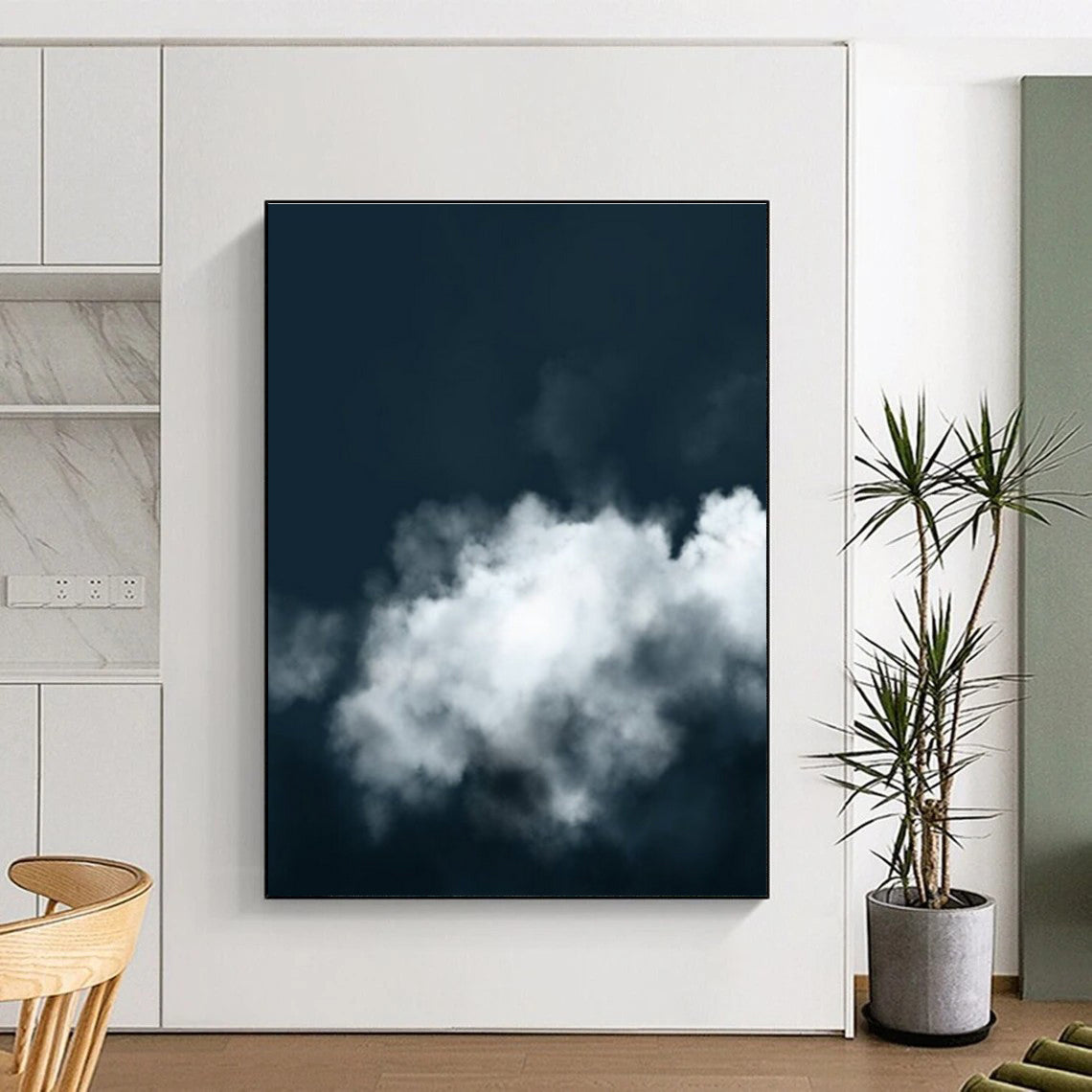 Dark Sky Clouds Abstract Painting ADGE233