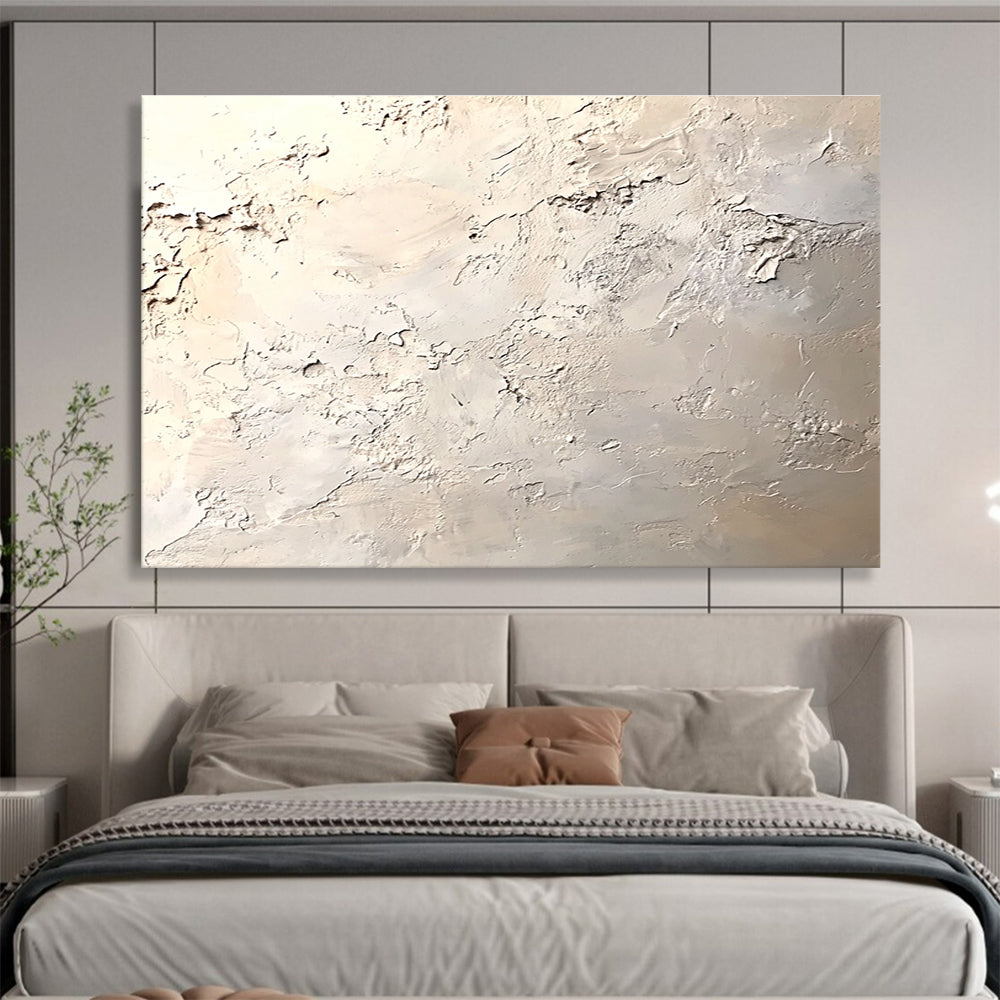 Textured Neutral Abstract Painting with Subtle Tones DYP324