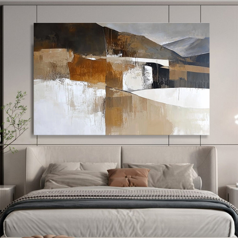 Earth - toned Abstract Landscape Painting DYP479