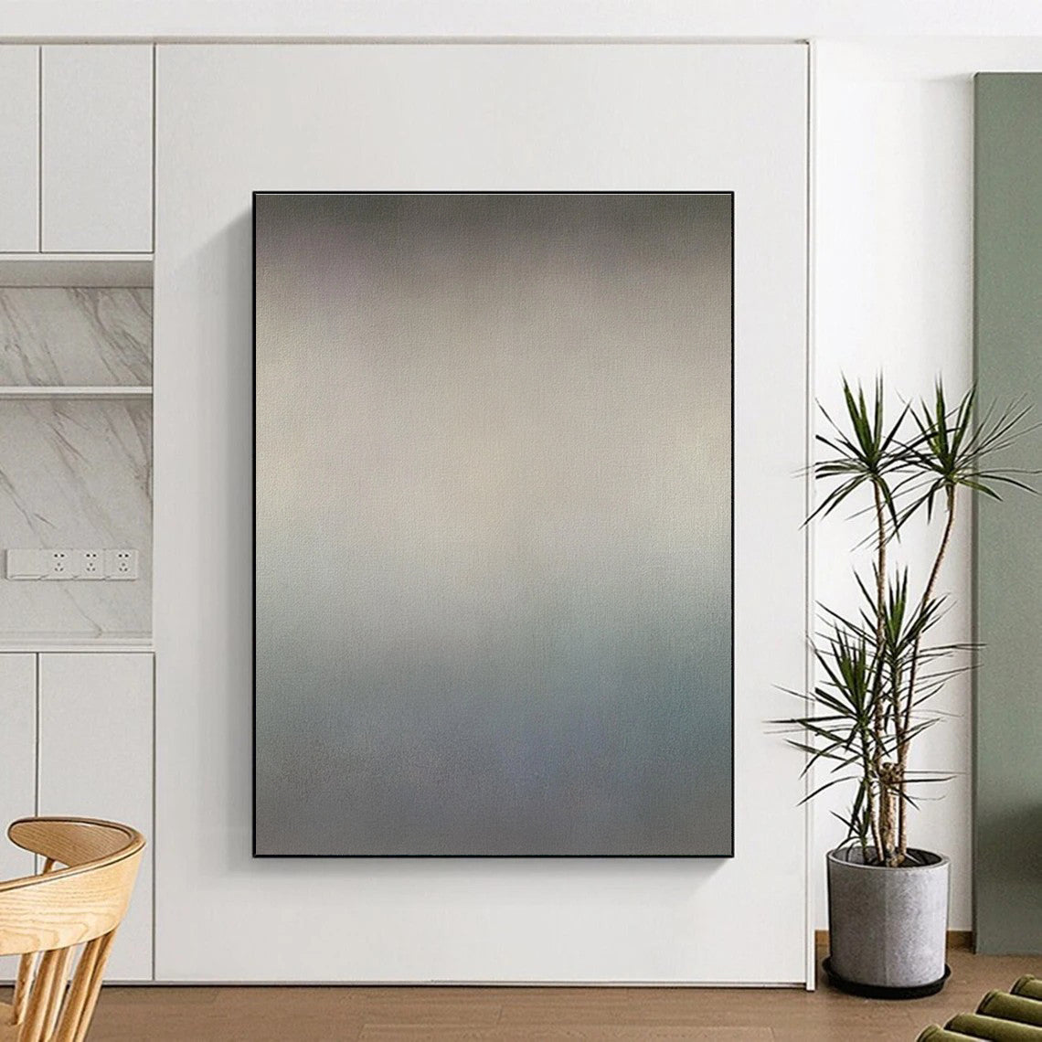 Gradient Gray Minimalist Abstract Painting GER283