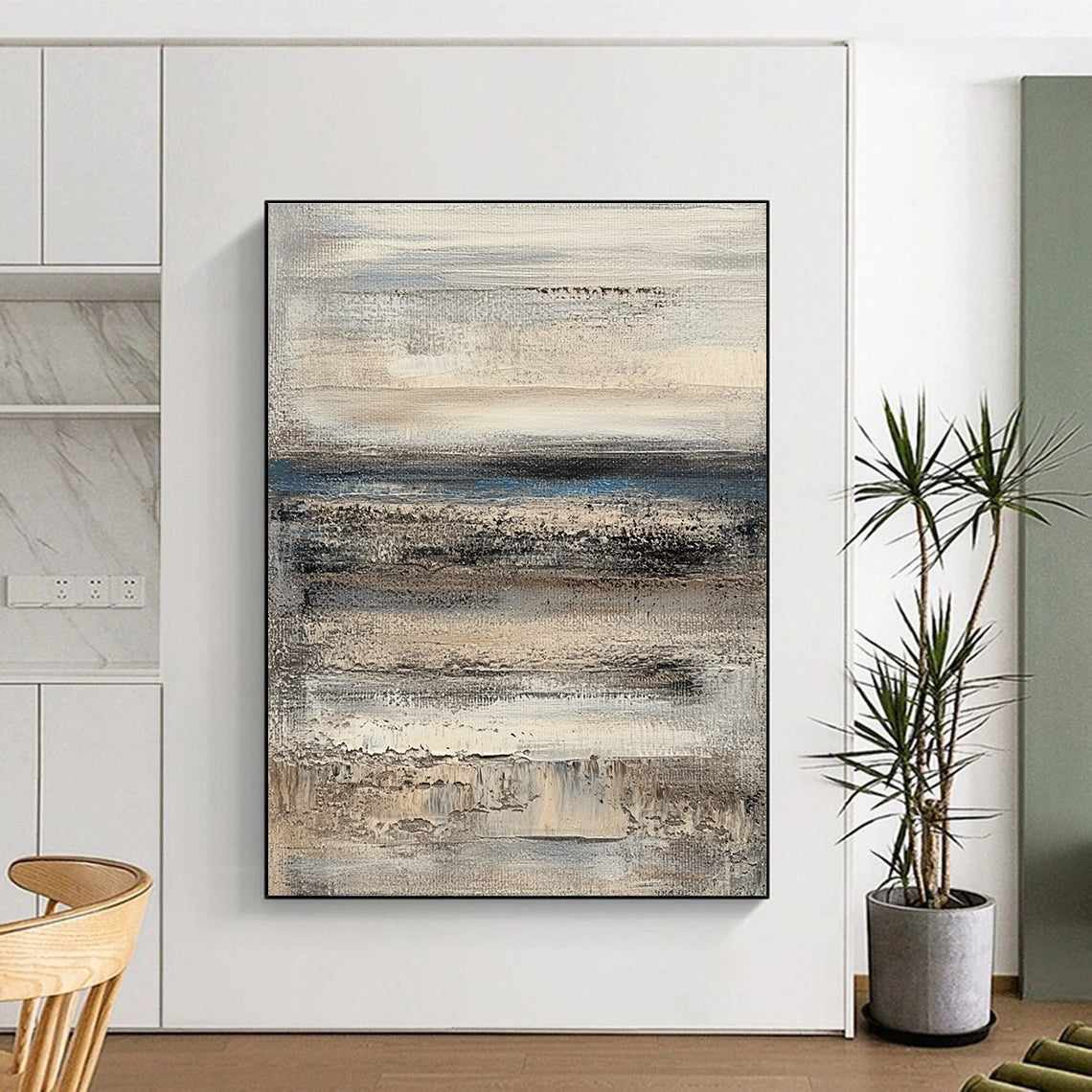 Layered Neutral Abstract with Subtle Color Variations GER285