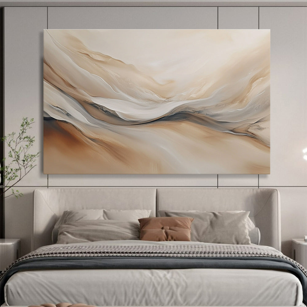 Beige Flowing - Liquid - like Abstract Painting DYP039