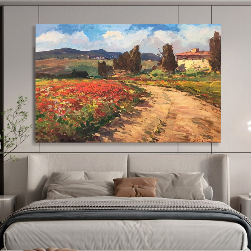 Tuscan Countryside Abstract Painting THY428