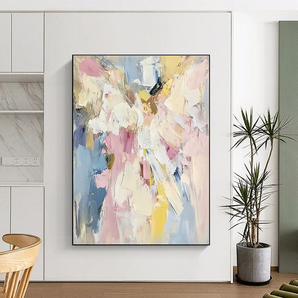 Pastel Abstract Painting with Soft Textures GER467