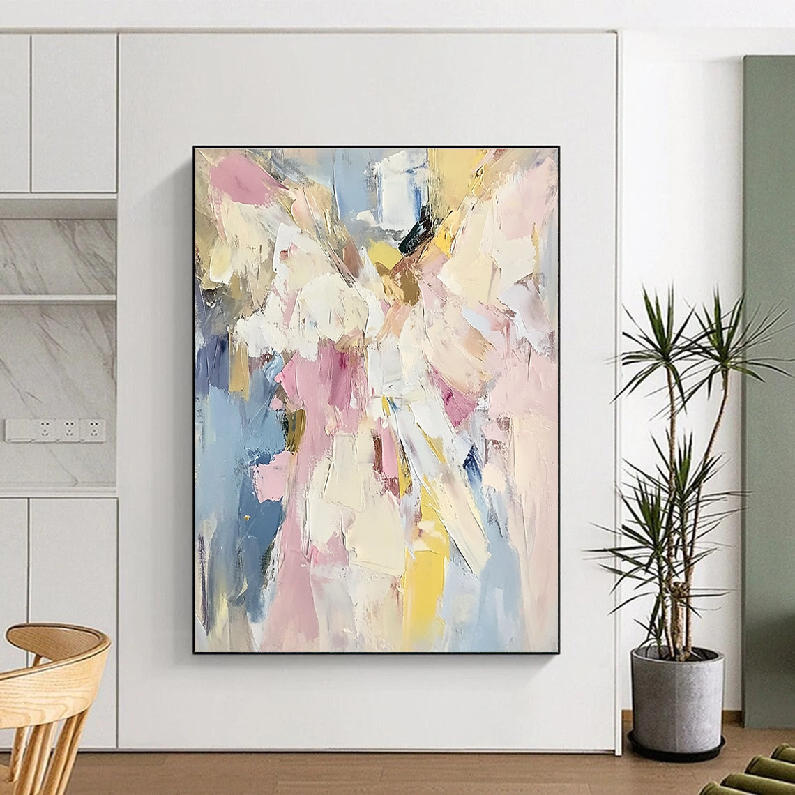 Pastel Abstract Painting with Soft Textures GER467