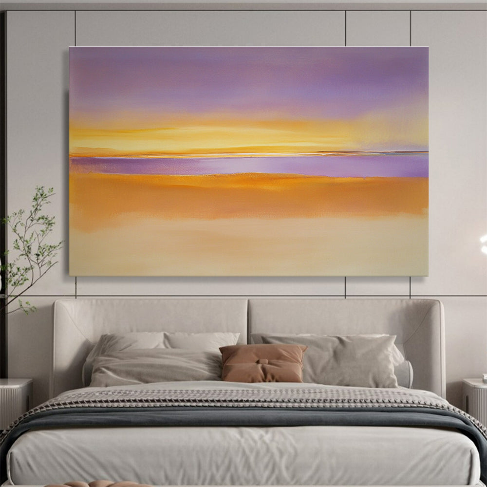 Purple and Orange Landscape Abstract Painting with Gradient Tones DYP361