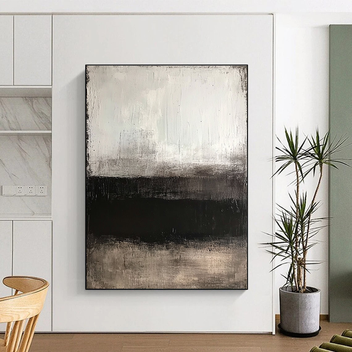 Subtle Gradient Abstract with Gray and Black Hues GER362