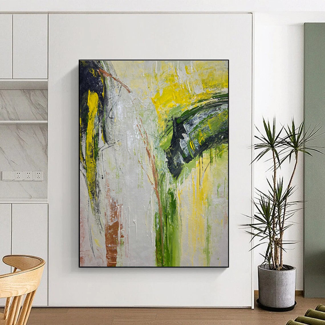 Colorful Impasto Abstract Painting with Expressive Brushstrokes ADGE458