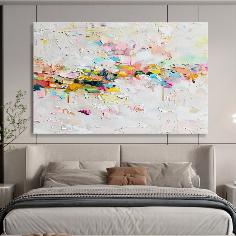 Pastel Toned Colorful Abstract Mosaic Painting THY043