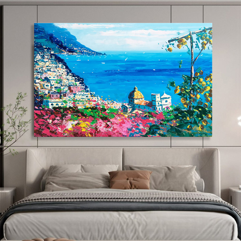 Amalfi Coast View Abstract Painting THY458