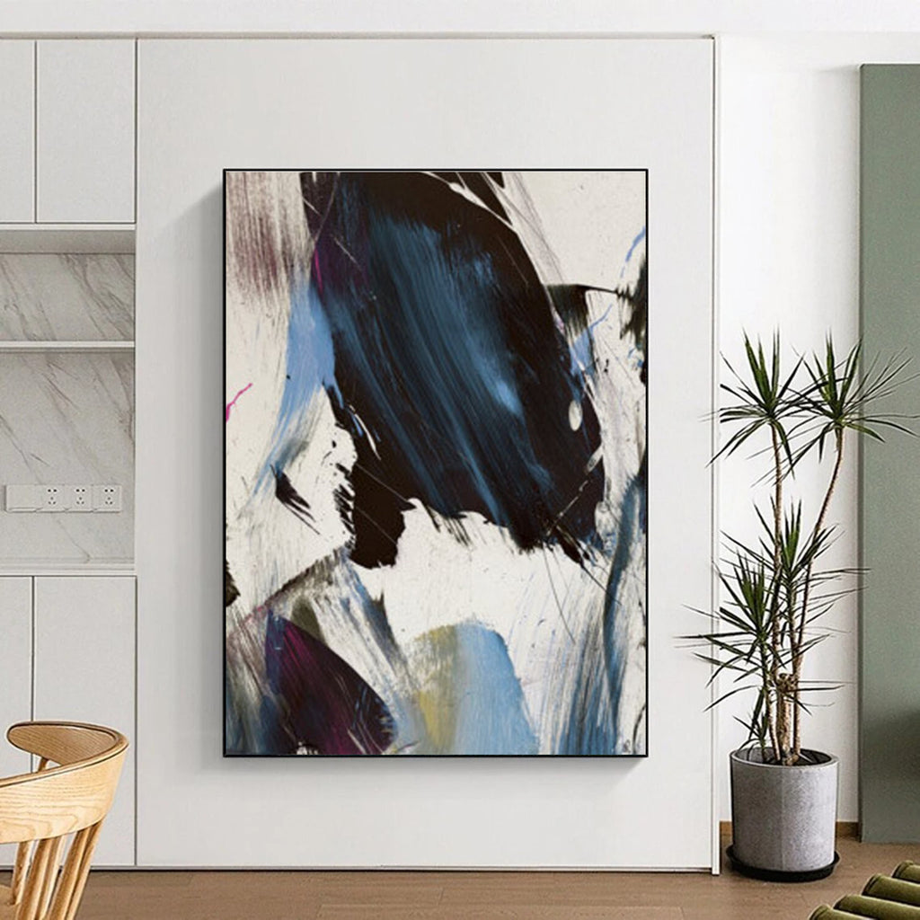 Bold Colorful Abstract with Dynamic Brushstrokes Painting ADGE186