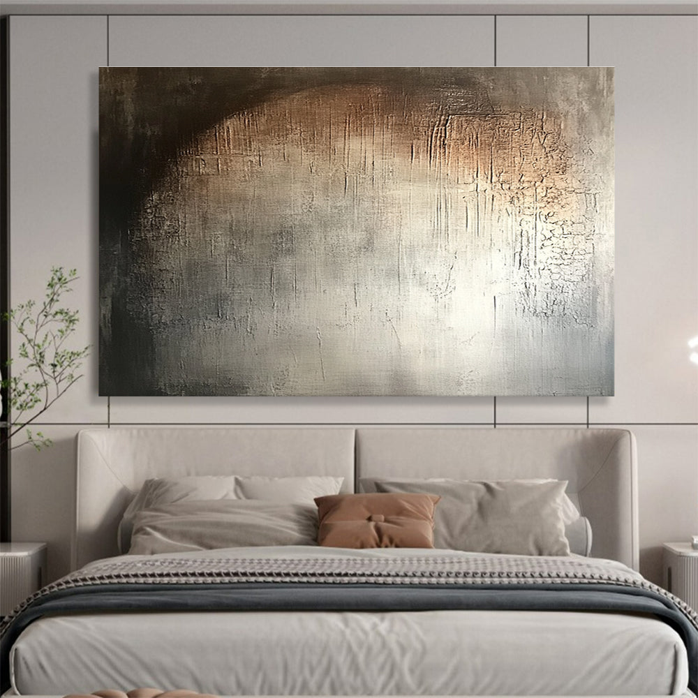 Grey and Brown Textured Abstract Painting DYP125