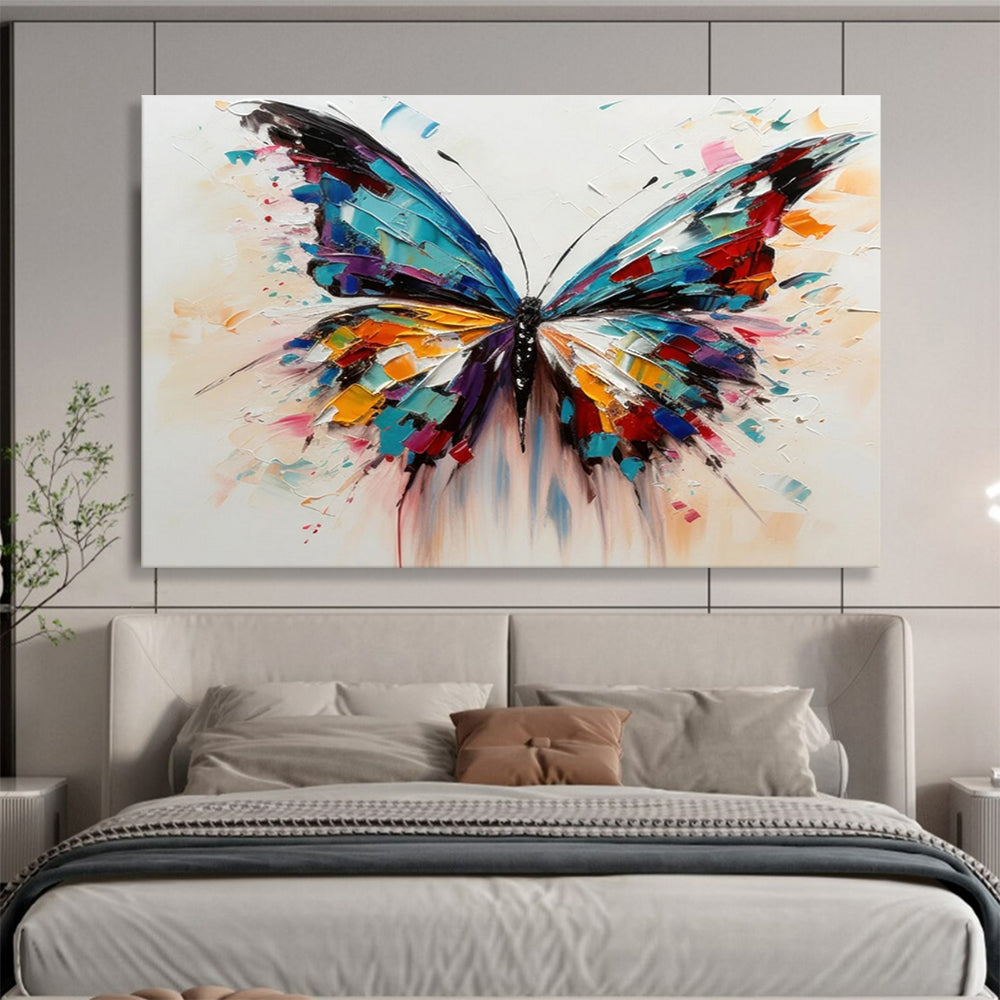 Vibrant Colorful Butterfly Abstract Painting THY053
