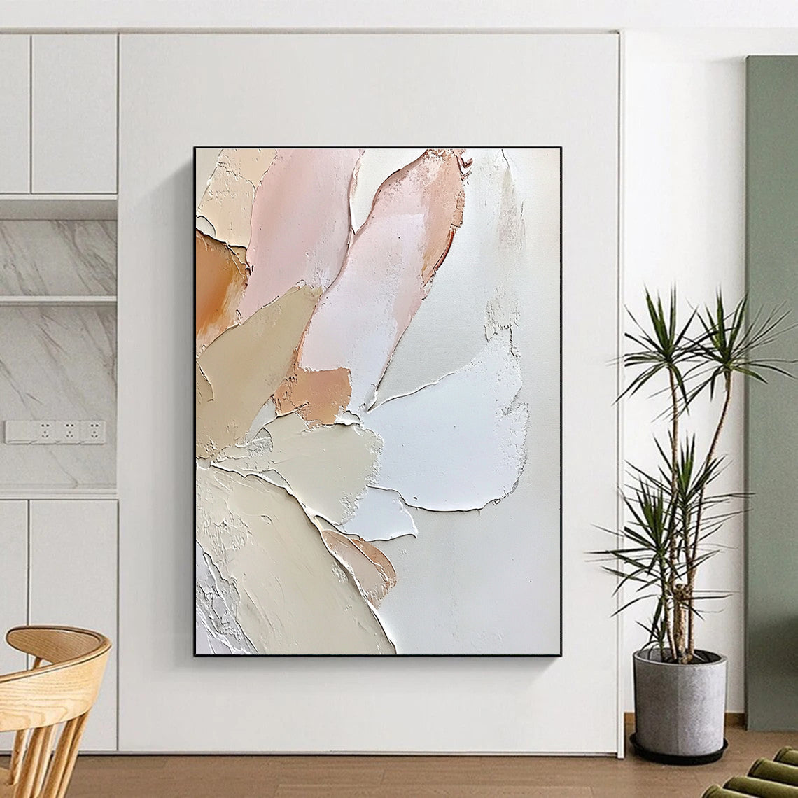 Pastel Textured Abstract Painting with Soft Layers GER404