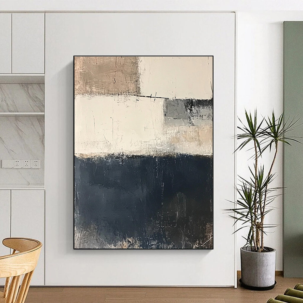 Neutral Tones Abstract Painting with Textured Layers GER530