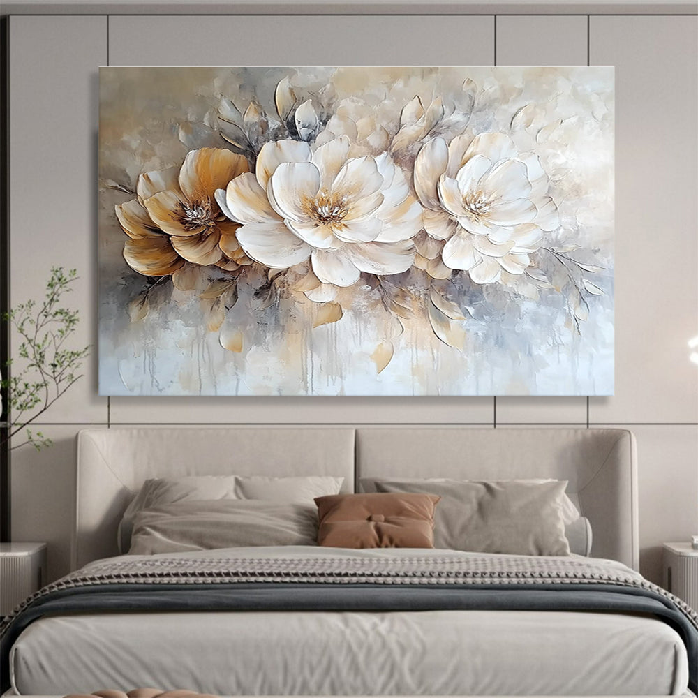 3D Floral Abstract - Textured Botanical Abstract Painting DYP003