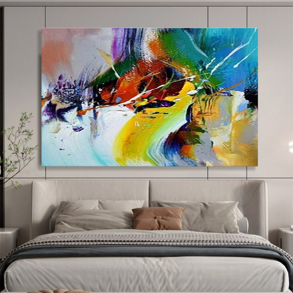 Color - Burst Abstract Painting with Vivid Rainbow Hues THY280