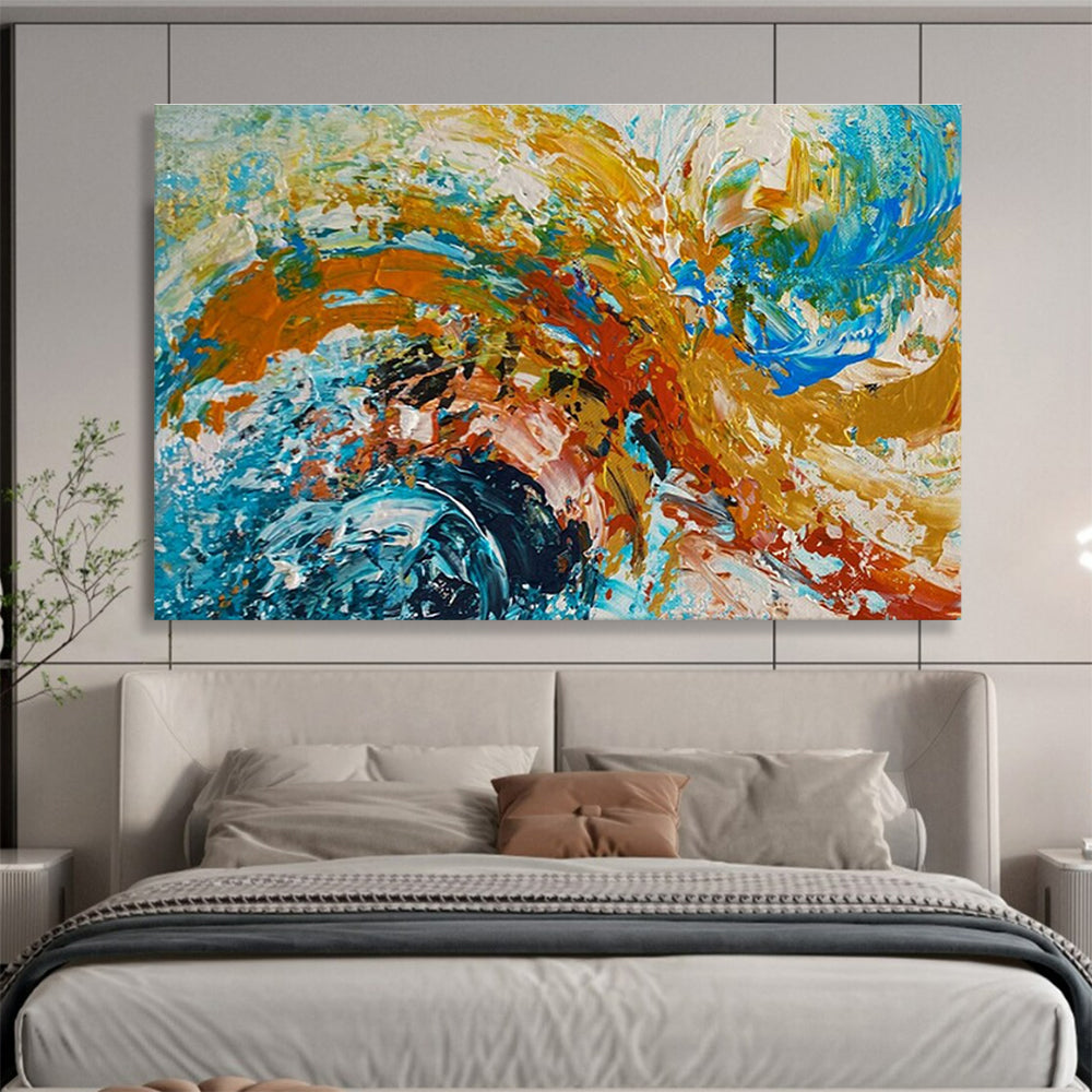 Color Burst Abstract Painting with Energetic Hues THY359