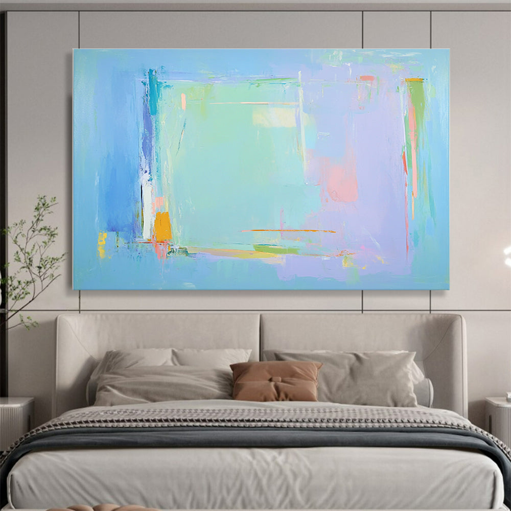 Soft Color Field Abstract Painting with Pastel Hues DYP535