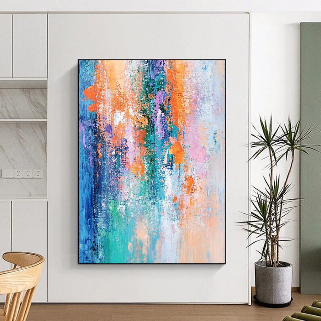 Colorful Abstract Painting with Harmonious Color Fusion GER522