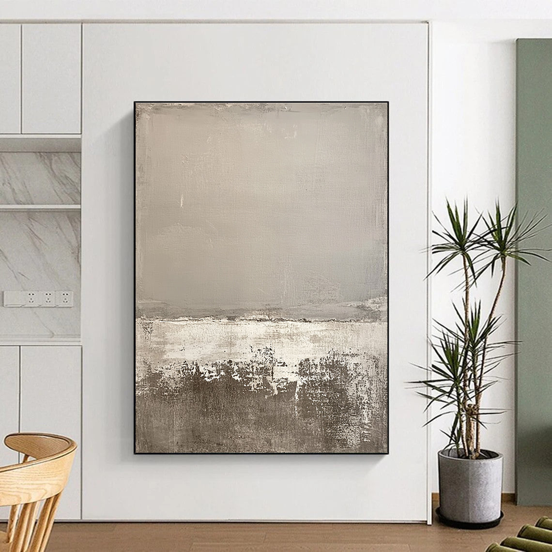 Subtle Gray Tones Abstract Minimalist Painting GER249
