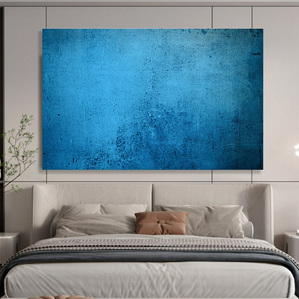 Large abstract painting featuring a dark blue grunge background with ultra-realistic texture perfect for modern decor.SC576