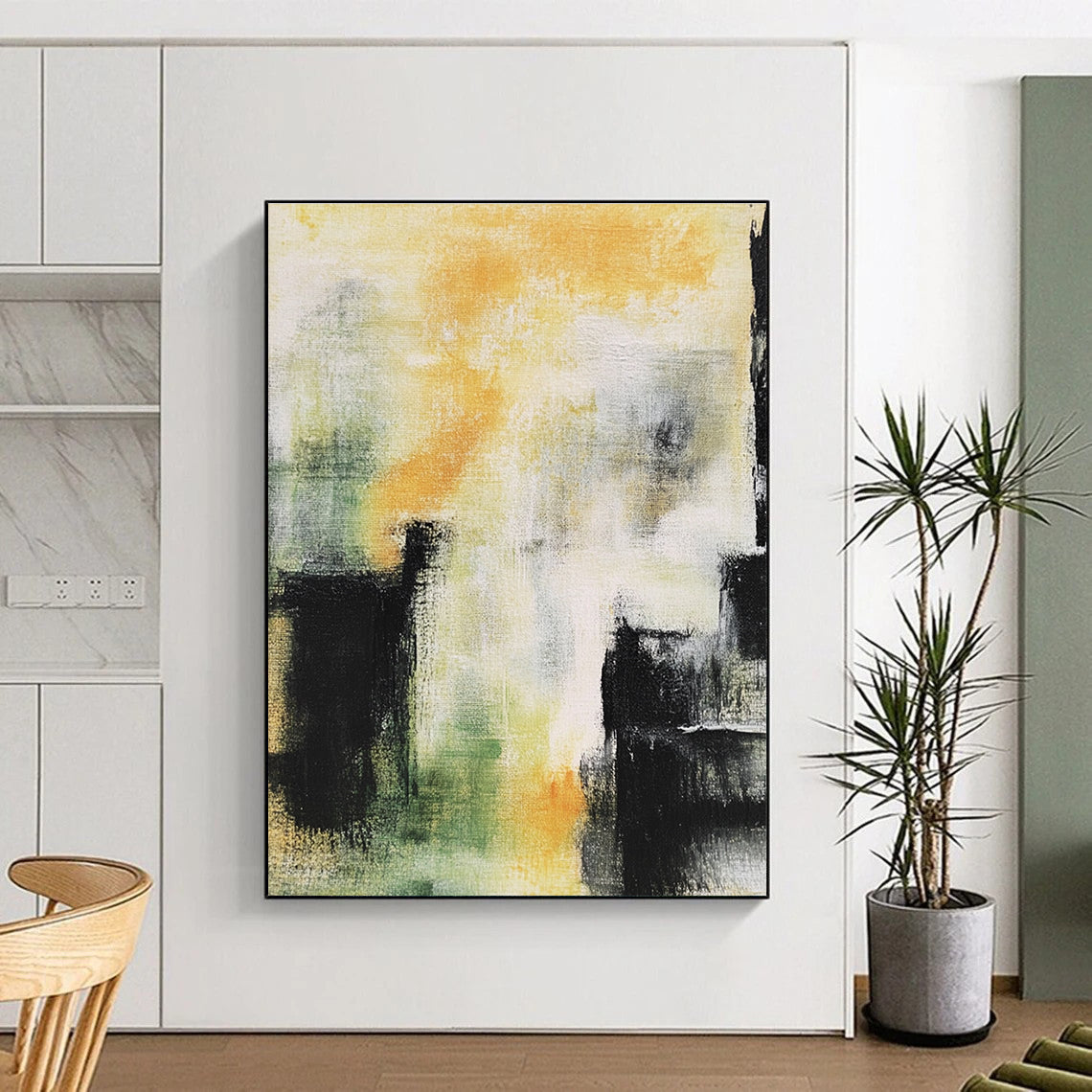 Colorful Abstract Painting with Dynamic Strokes GER435