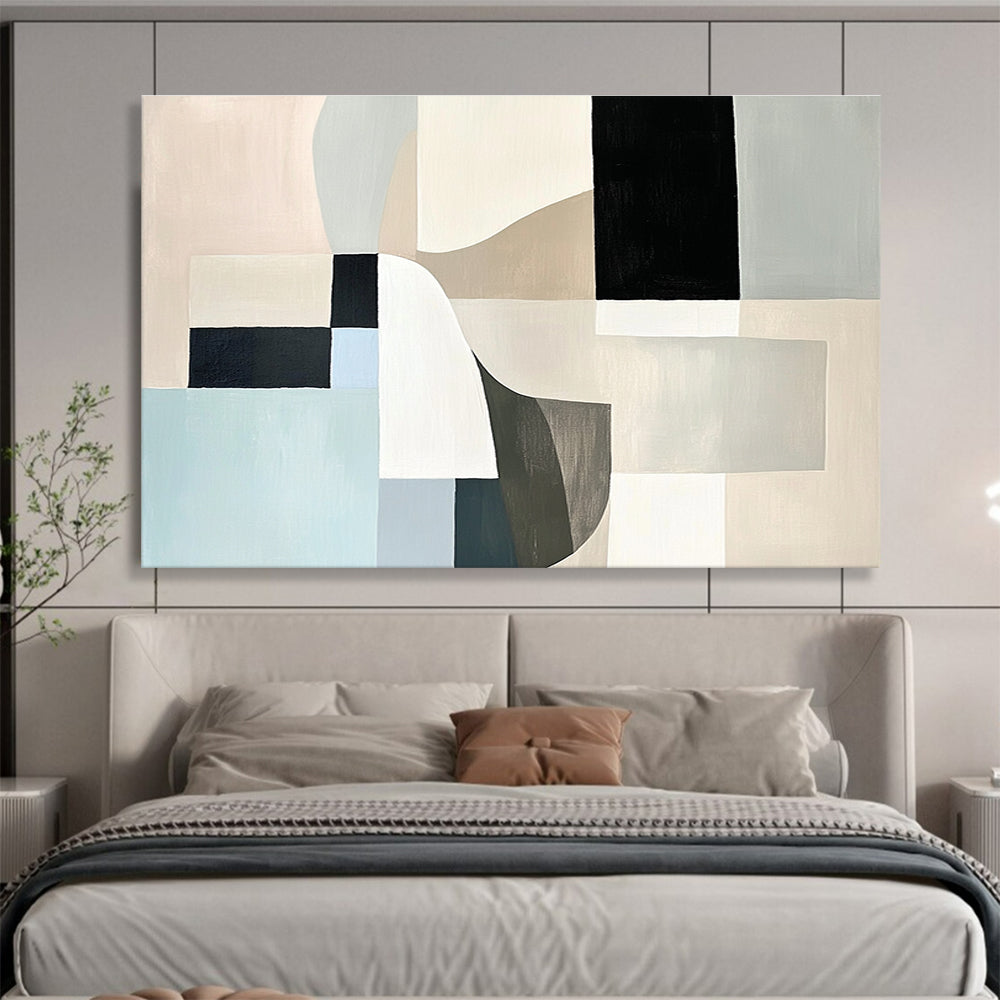 Soft - Toned Geometric Shapes Abstract Painting DYP101