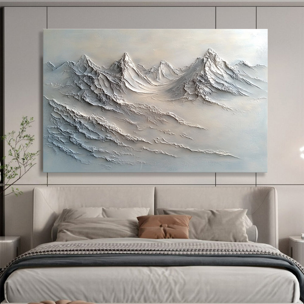 Gray - Toned Textured Mountain Landscape Abstract Painting DYP100